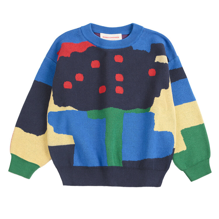 Bobo Choses Paint Forest Jacquard Sweater AOP