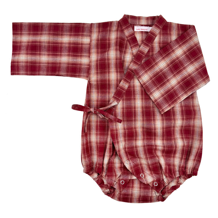 Lucky Wang Kimono One Piece Ombre Plaids