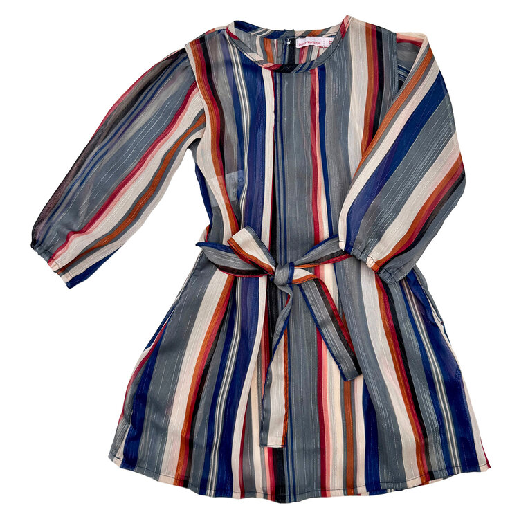 Lucky Wang Shimmer Night Stripes Dress