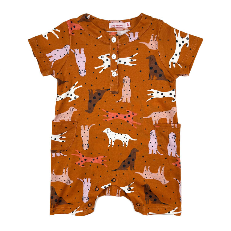 Lucky Wang Dalmatians Jumpsuit Brown