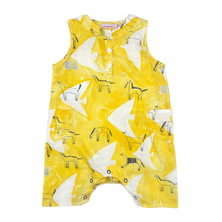 Lucky Wang Bird Horse Yellow Jumpsuit