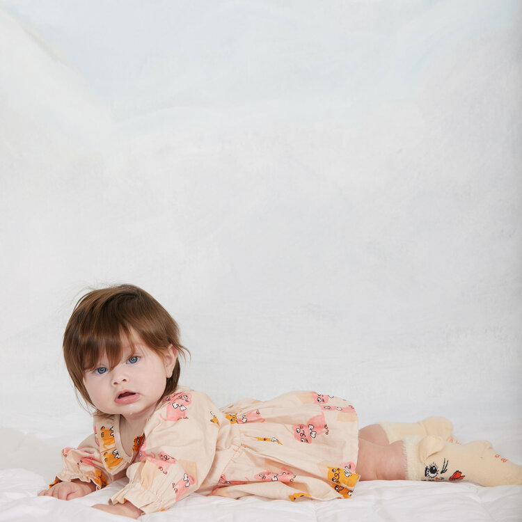 Mini Rodini Kittens L/S Romper AOP
