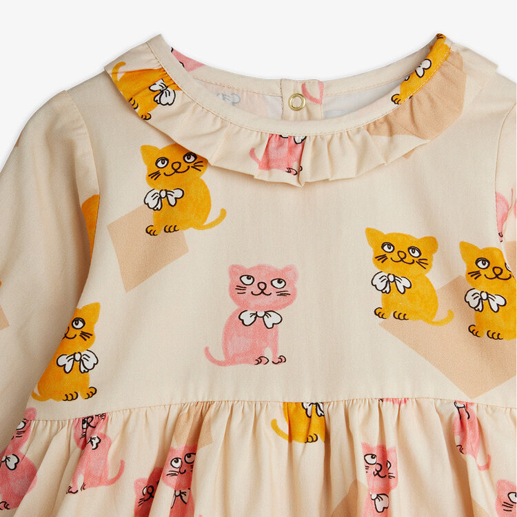 Mini Rodini Kittens L/S Romper AOP