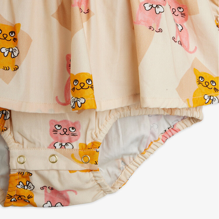 Mini Rodini Kittens L/S Romper AOP