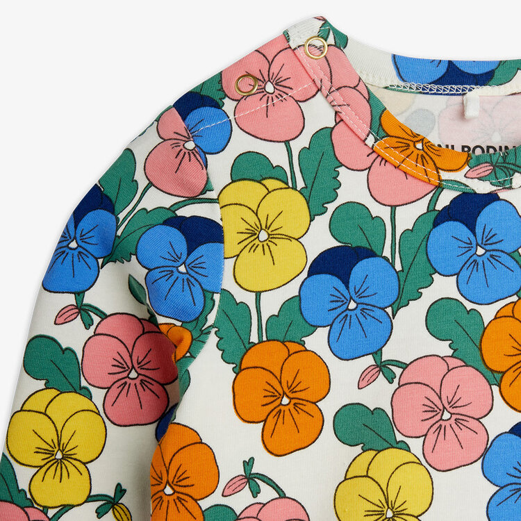 Mini Rodini Violas Multi L/S Baby Onesies AOP