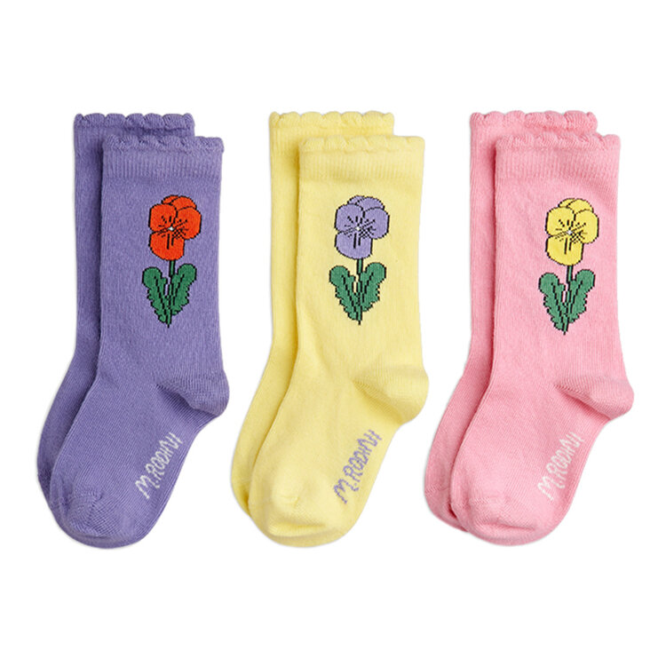 Mini Rodini Violas 3/pk Socks