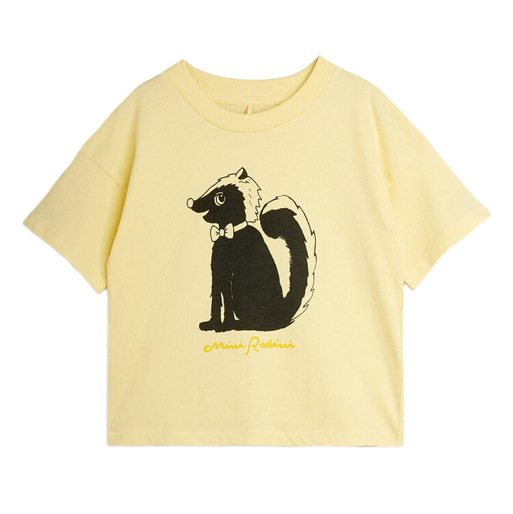 Mini Rodini Skunk S/S Yellow Tee