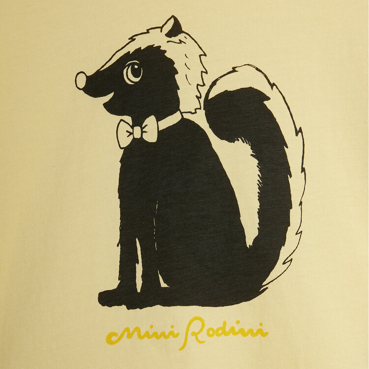Mini Rodini Skunk S/S Yellow Tee