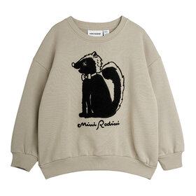 Mini Rodini Skunk Chenille Grey Sweatshirt