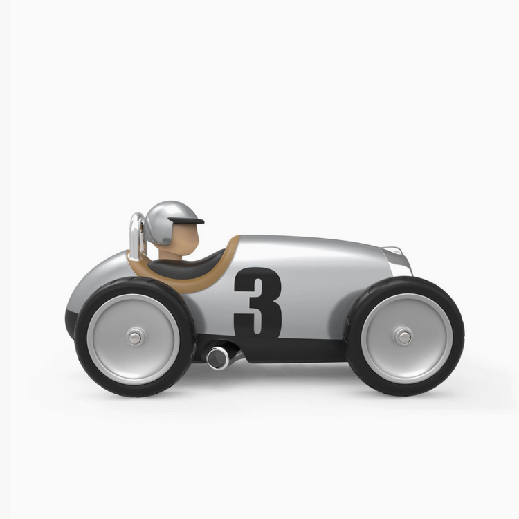 Playforever Silver Racing Car