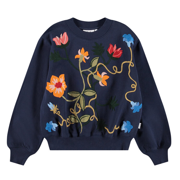 Molo Floral Navy Blazer Sweatshirt