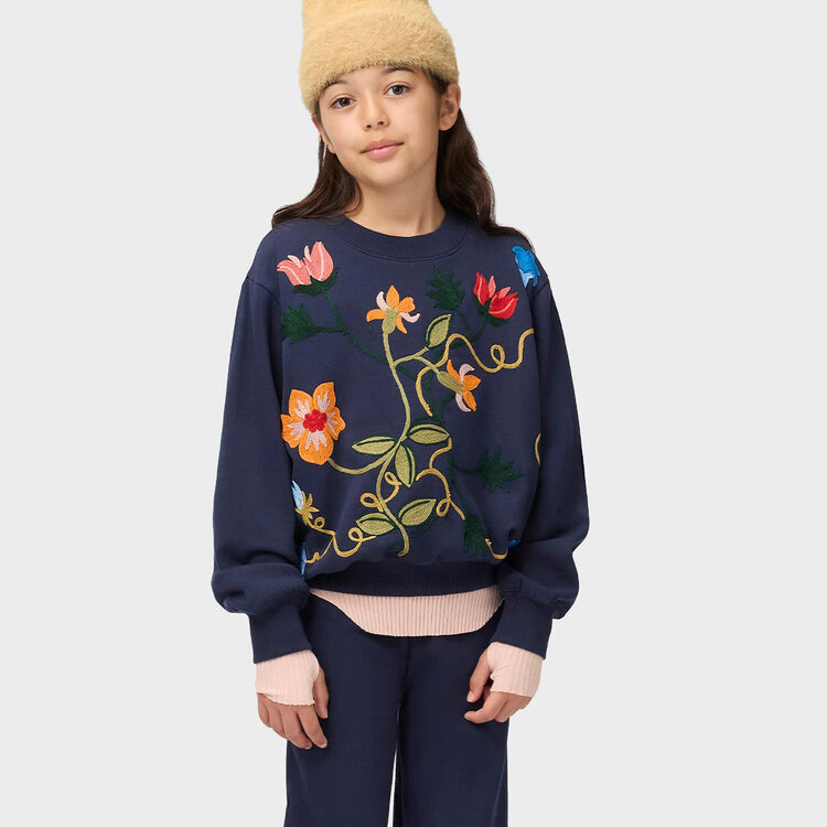 Molo Floral Navy Blazer Sweatshirt