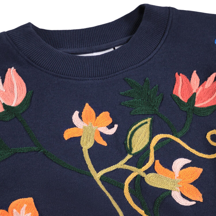 Molo Floral Navy Blazer Sweatshirt