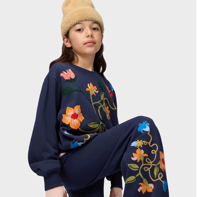 Molo Floral Navy Blazer Sweatshirt