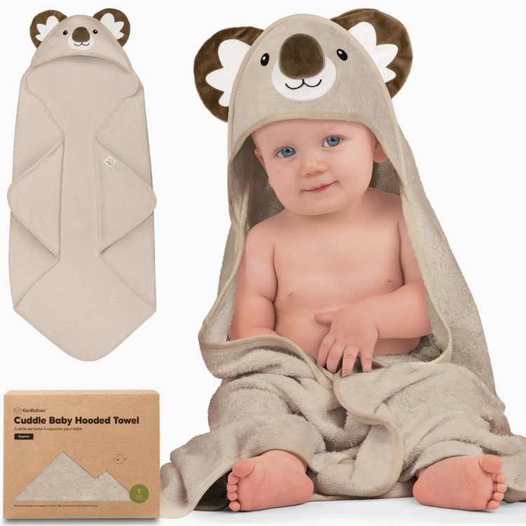 Koala Cuddle Baby Hooded Towel  35” square