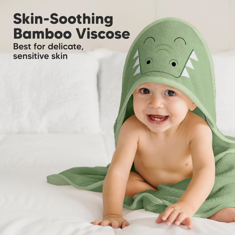 Gator Cuddle Baby Hooded Towel  35" Square