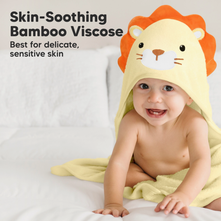 Lion Cuddle Baby Hooded Towel  35" Square