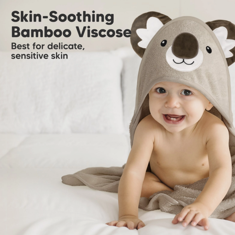 Koala Cuddle Baby Hooded Towel  35” square
