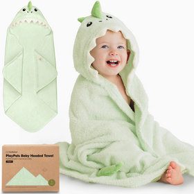 Dino Cuddle Baby Hooded Towel  32" x 42"