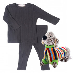 Baby Gift Set: Onyx Black Playset 6m, Sausage Dog Rattle