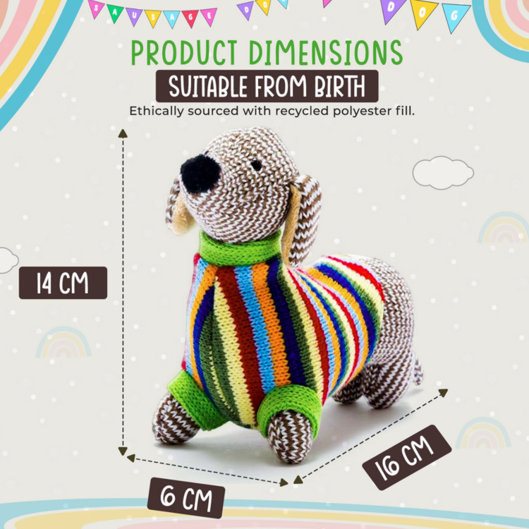 Baby Gift Set: Onyx Black Playset 6m, Sausage Dog Rattle