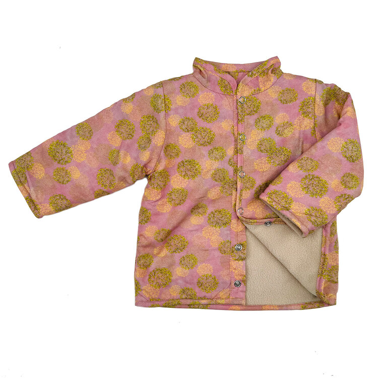 Lucky Wang Green Gold Floral Dots Infant Republic Jacket