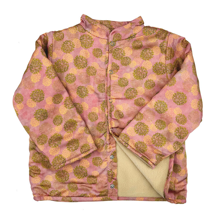 Lucky Wang Green Gold Floral Dots Kids Republic Jacket