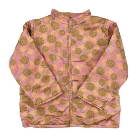 Lucky Wang Green Gold Floral Dots Kids Republic Jacket