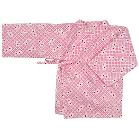 Lucky Wang Kimono Lattice Pink Floral