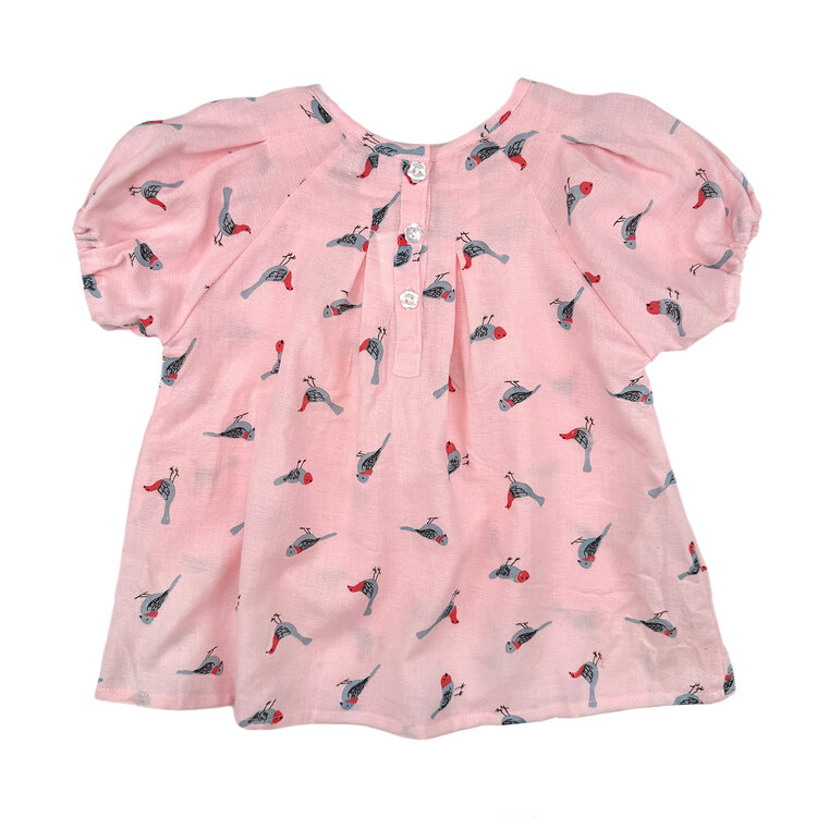 Lucky Wang Birdie Pink Blouse