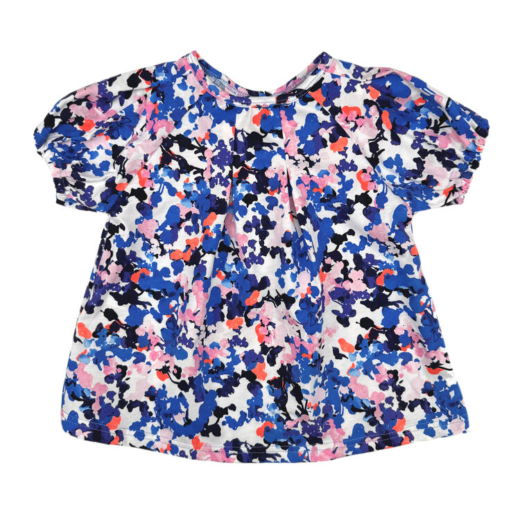 Lucky Wang Sprinkle Blue Floral Blouse