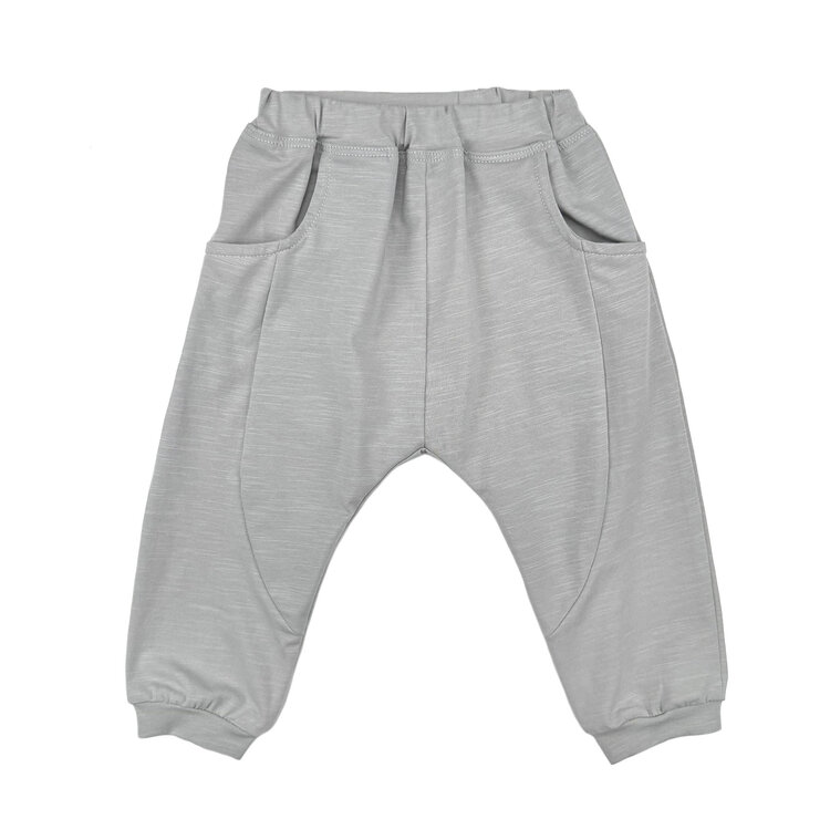 Lucky Wang Pale Grey Infant Sarouel Pants