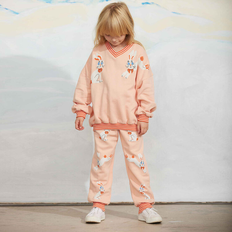 Mini Rodini Rabbits Pink Sweatshirt