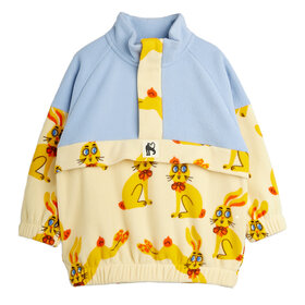Mini Rodini Rabbits Fleece Halfzip Sweater AOP