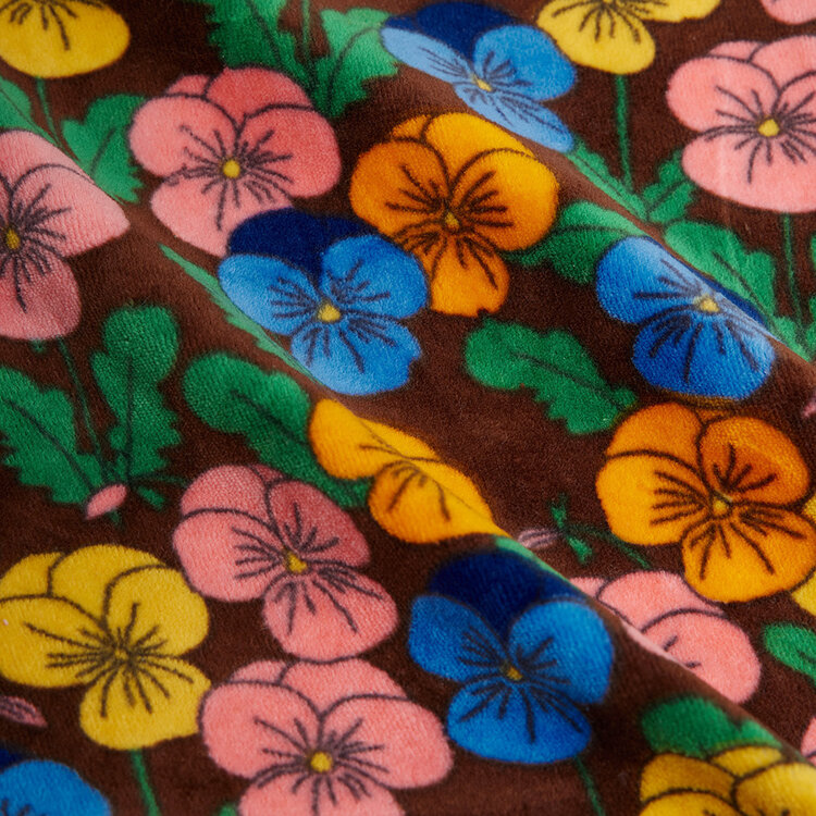 Mini Rodini Violas Velour Dress AOP