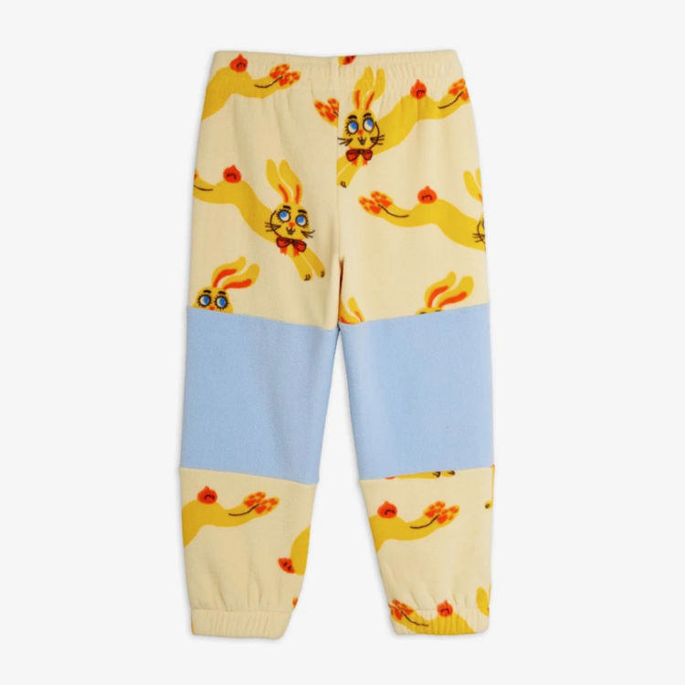 Mini Rodini Rabbits Fleece Yellow Trousers