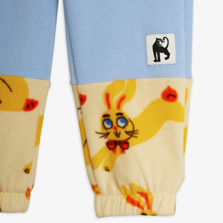 Mini Rodini Rabbits Fleece Yellow Trousers