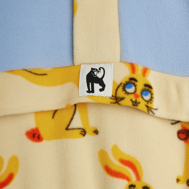 Mini Rodini Rabbits Fleece Halfzip Sweater AOP