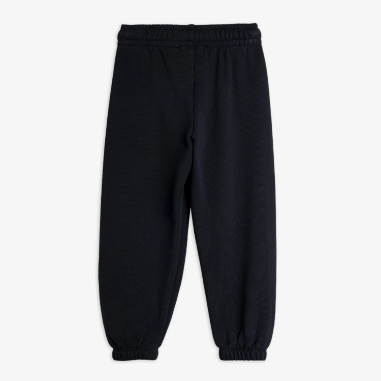 Mini Rodini Rabbit Appliqué Black Infant Sweatpants