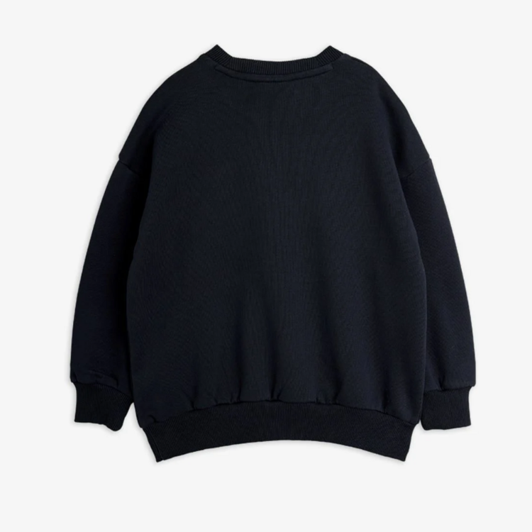Mini Rodini Rabbit Appliqué Black Sweatshirt