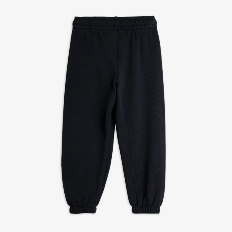 Mini Rodini Rabbit Appliqué Black Sweatpants