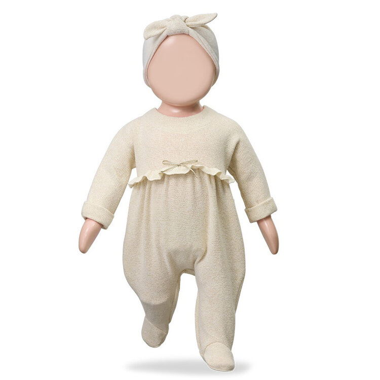 1+ in the family 1+ Cardenac Footed Jumpsuit Ecru