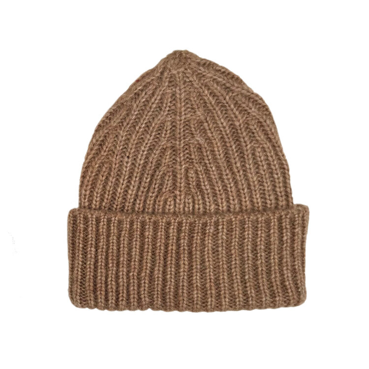 Pequeño Tocón Oriente Camel Baby Knit Hat