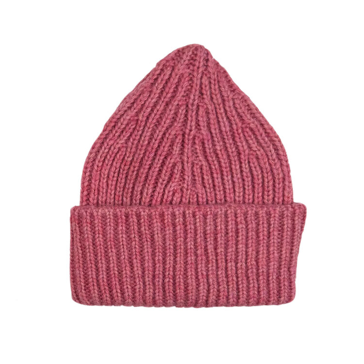 Pequeño Tocón Oriente Pink Baby Knit Hat