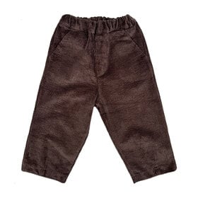 Pequeño Tocón Pana Choco Baby Pants With Pockets