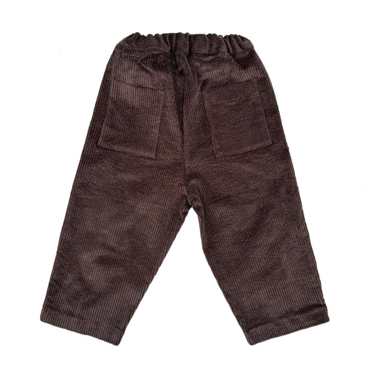 Pequeño Tocón Pana Choco Baby Pants With Pockets