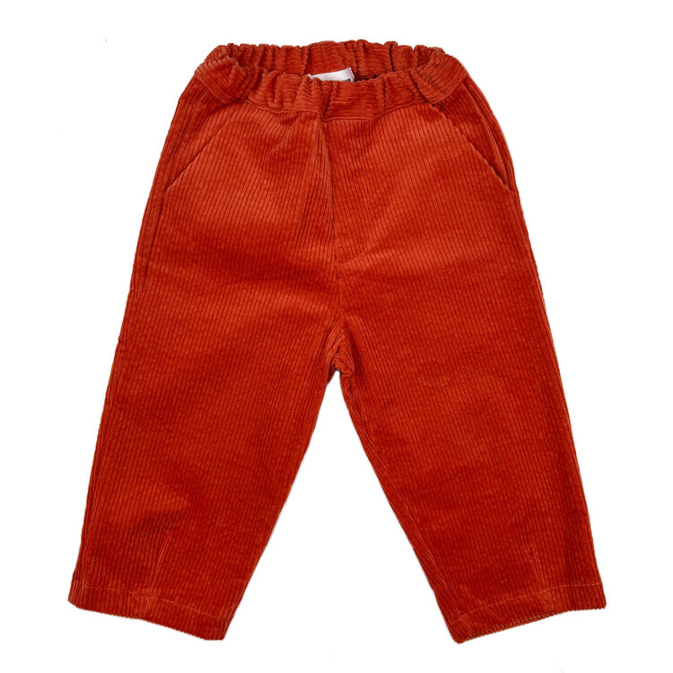 Pequeño Tocón Pana Orange Pants With Pockets