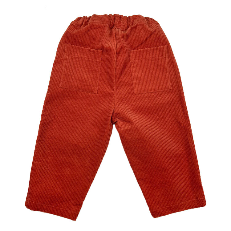 Pequeño Tocón Pana Orange Pants With Pockets