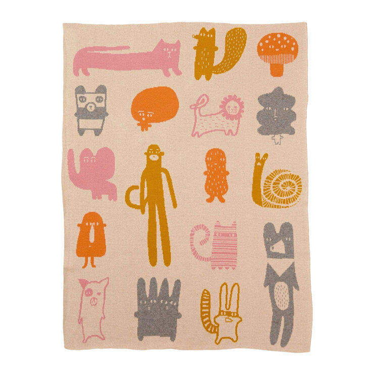 Donna Wilson Creatures Cotton Mini Blanket