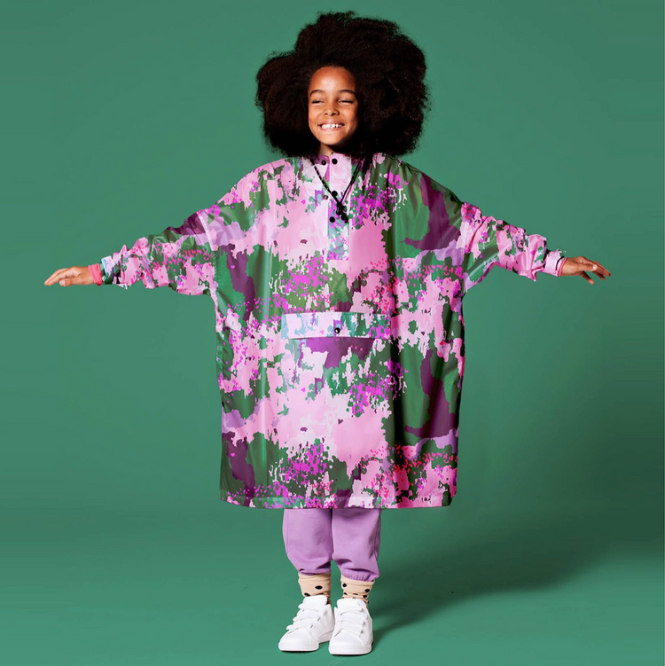 Rainkiss Digi Spring Camo Kids Rain Poncho